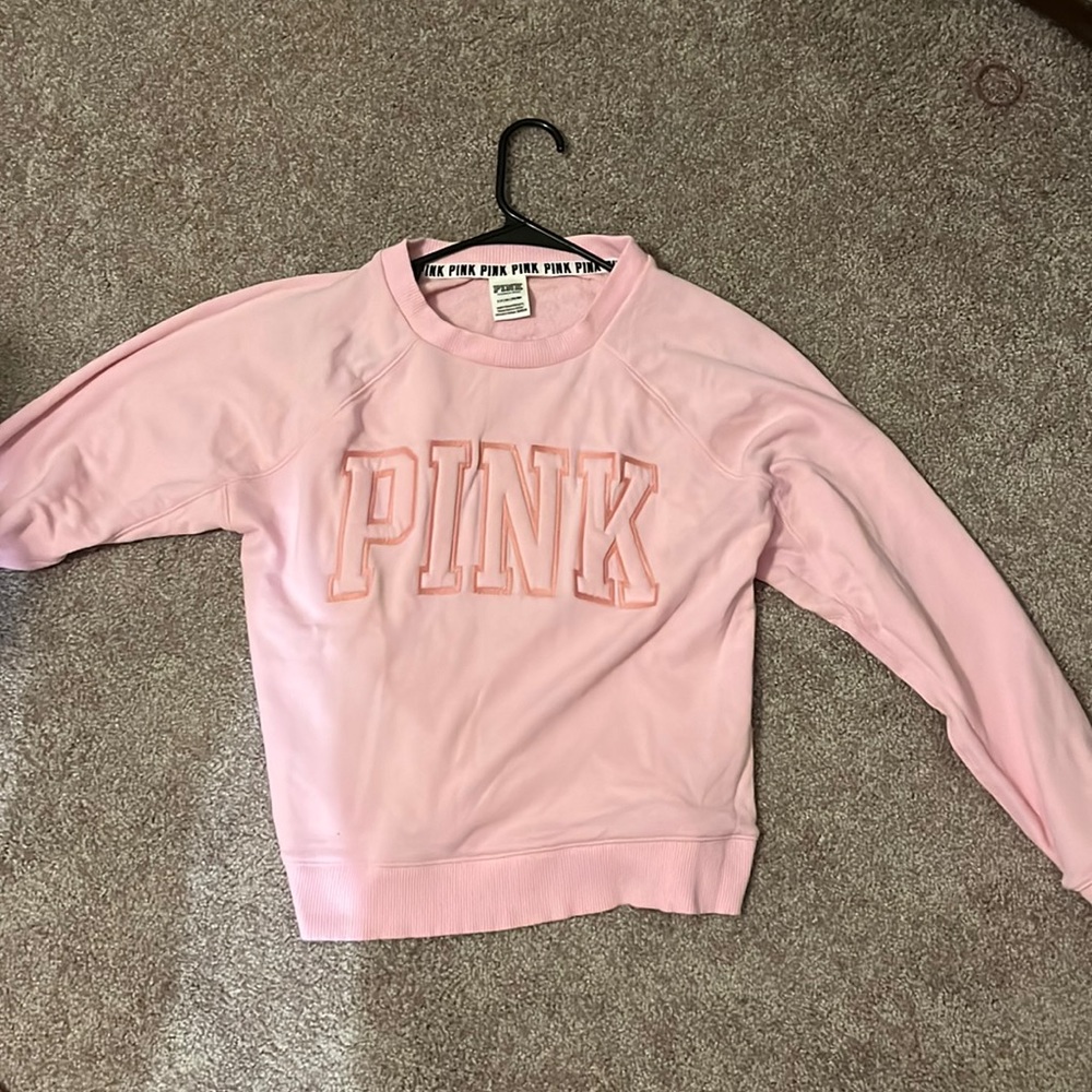 Baby pink PINK crew neck sweatshirt!